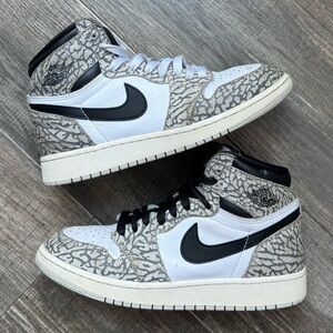 Jordan 1 retro high OG white cement white black 5 6.5